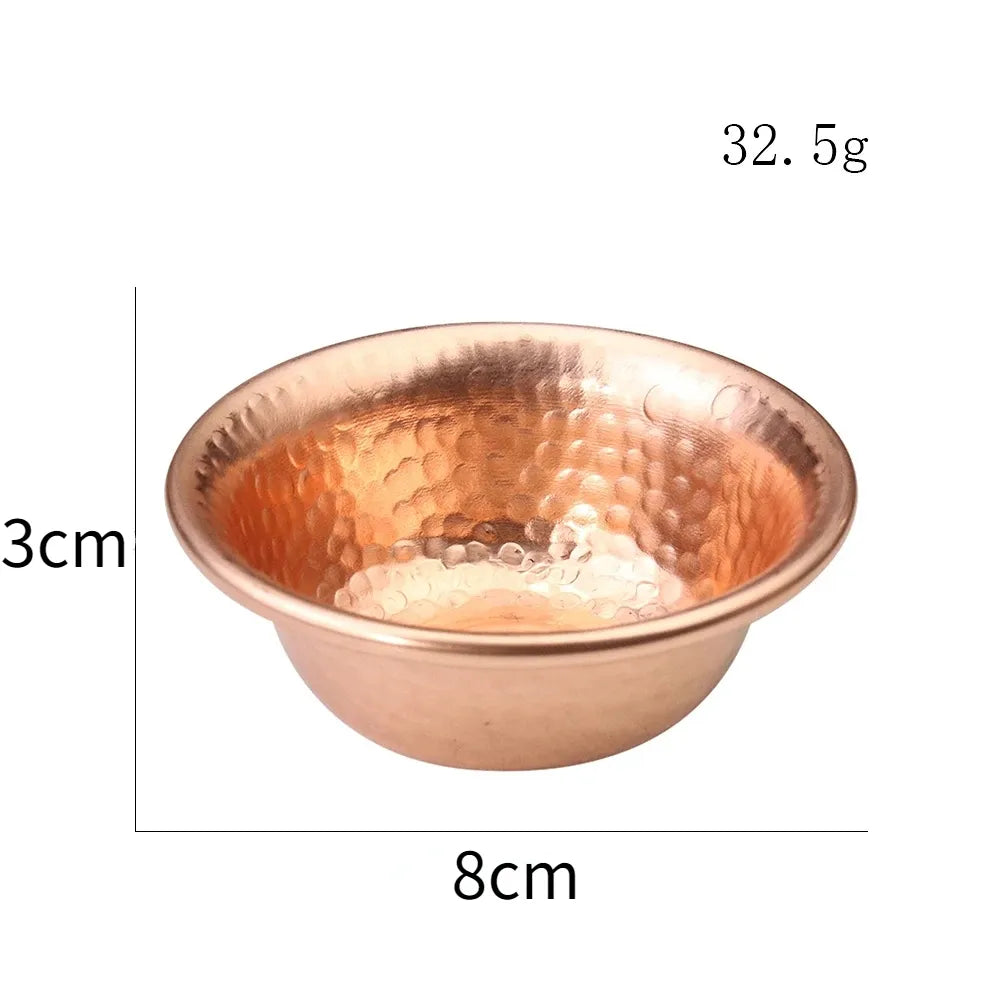 Nepalese Pure Copper Water Supply Bowl Handmade Hammer Pattern Holy Water Bowl for Buddha Buddhist Supplies