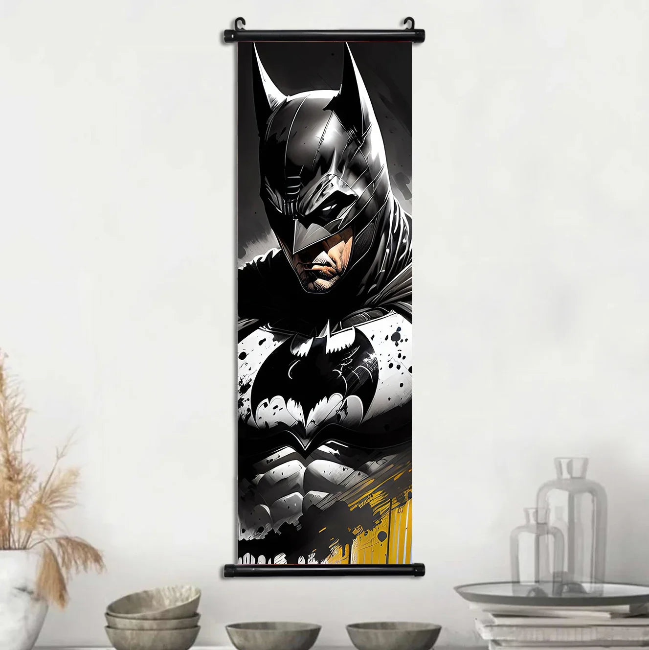 DC Batman Hanging Scroll Poster Movie Wallpaper Wall Artwork Canvas Painting Home Decoration Art Print Bedroom Decor Gift