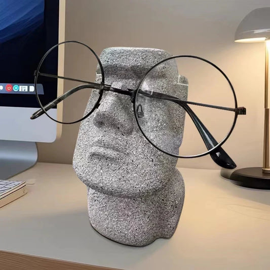 Creative Quirky People Head Carving Glasses Display Stand Club Party Decoration for Friends Easter Gift