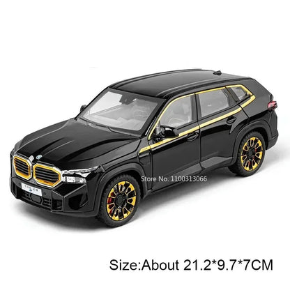 1:24 Scale i5M60 XM Toys Models Cars Alloy Diecast Rubber Tires Miniature Vehicle with Light Sound Car Kids Children's Day Gifts