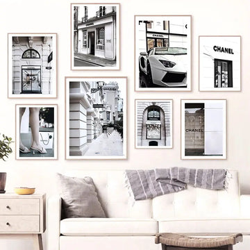 Fashion Luxury Store France Real Shot Posters And Prints Romantic Wall Art Canvas Painting Wall Pictures For Living Room Decor