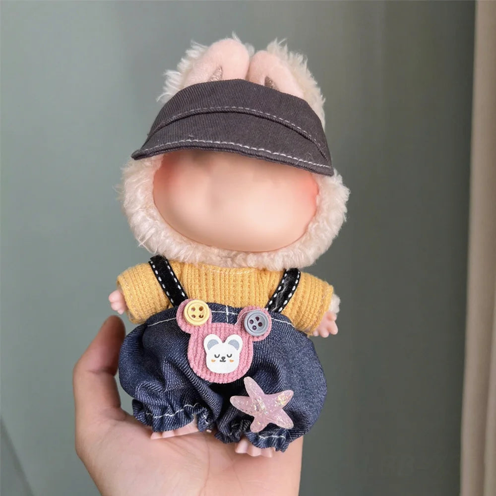 Plush Doll Clothes 15-17cm Lafufu Clothes Designer DIY Toy Dress Up Party Gift Doll Accessories for Keychain Pendant Decoration