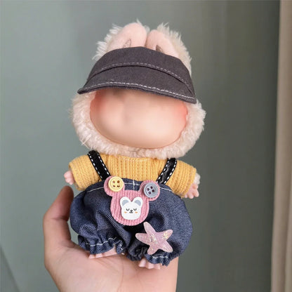Plush Doll Clothes 15-17cm Lafufu Clothes Designer DIY Toy Dress Up Party Gift Doll Accessories for Keychain Pendant Decoration