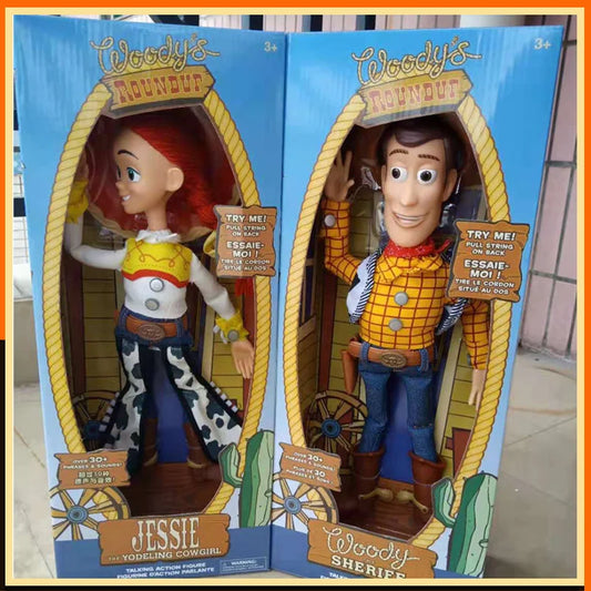 New Toy Story 4 Talking Woody Buzz Jessie Rex Action Figures Anime Figurine Desktop Decoration Model Statue Birthday Gift Toys