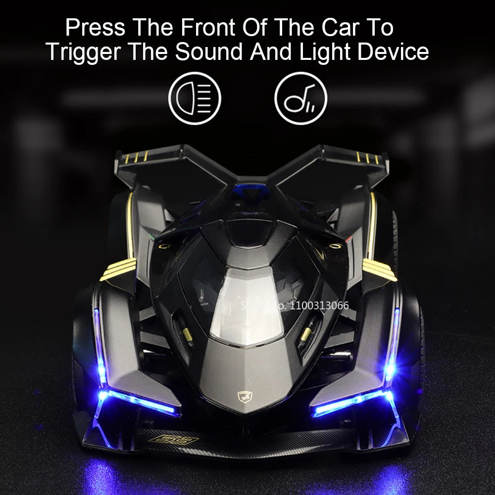 1:22 Lambor V12 GT P1 GTR Toys Models Alloy Diecast Cars Doors Opened Sports Car Rubber Tires Miniature Vehicle Toddler Gifts