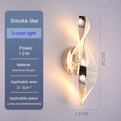 Nordic Acrylic LED Wall Lamps Indoor Lighting Home Decor Wall Sconces Lamp For Staircase Bedroom Bedside Study Living Room Light
