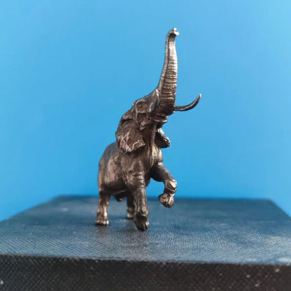 Brass Aged Elephant Ornaments Bronze Creative Elephant Living Room Desktop Statue Home Decor Desk Animal Ornament Crafts Art