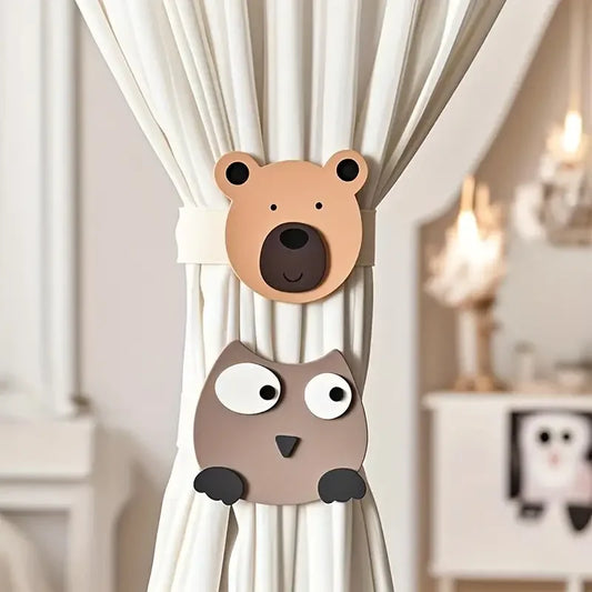 Cute Bear Owl Flower Curtain Hanging Buckle Tie Curtain Accessories Tie Rope Curtain Clip Curtain Holders Tie Back Buckle Clips