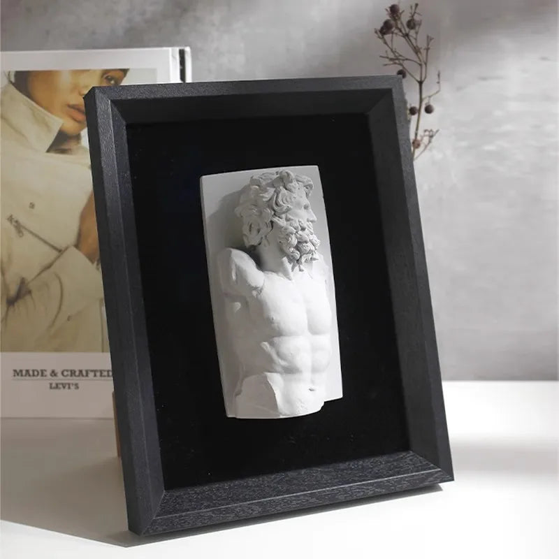 Nordic Figure Sculpture Art Plaster Statue Decorative Painting Room Hanging Painting Living Room Desktop Desk Porch Home Decor