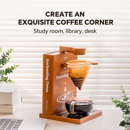 icafilas Coffee Dripper V Shaped Pour Over Coffee Pot Electric brewing Coffee Filter Cup Coffee Kettle Dripper Coffee Maker Set