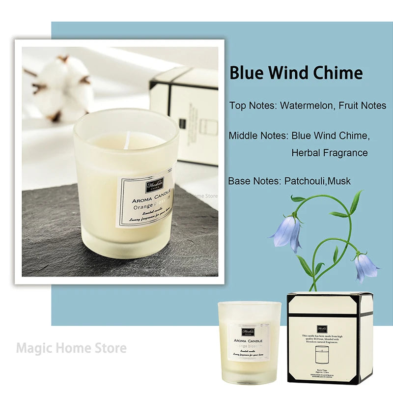 50g Smokeless Scented Aromatic Candles Creative Glass Cup Natural Soy Wax Scented Candles Home Decorative Candle Guest Gifts