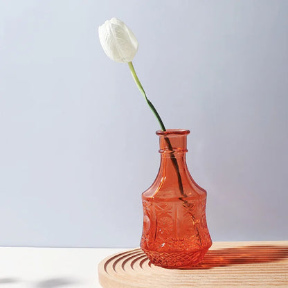 Nordic Vase Flower Arrangement Vintage Transparent Glass Vases Ornament Home Decoration Desktop Flower Holder