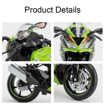 1:12 Kawasaki NIJIA ZX-6R Motorcycle Alloy Model Cars Toys Rubber Tires Wheel Shock Absorpoon Vehicle for Children Festival Gift