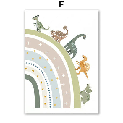 Jurassic Period Dinosaur Custom Baby Name Wall Art Canvas Painting Nordic Dino Posters And Prints Wall Pictures Kids Room Decor