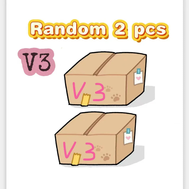 Hot Sales Lafufu V3 high quality Blind Box Series  PVC Macaron Pendant Vinyl Doll Surprise Box Keychain Birthday Gift