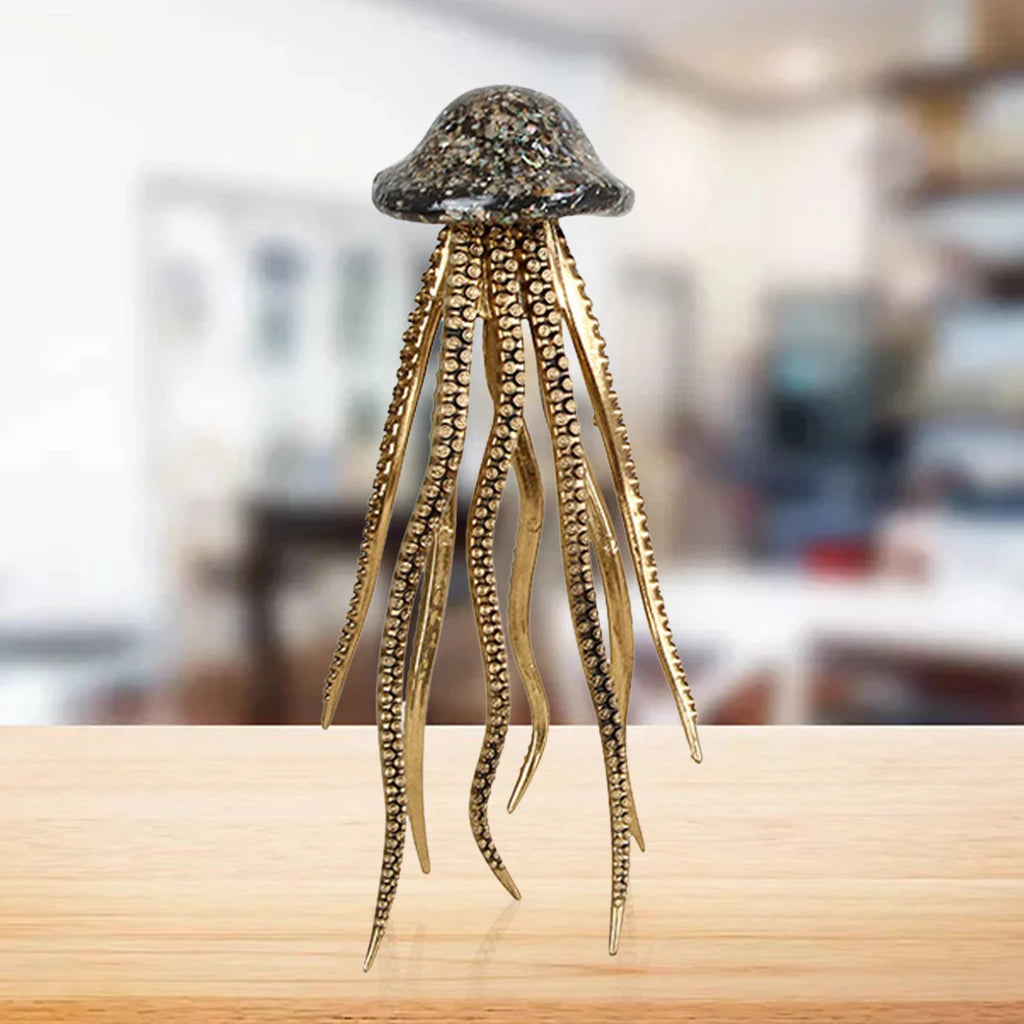 Resin Simple Octopus Shell Fragment Design Handicraft Living Room Decoration Ornaments Sculpture Art Animal Crafts