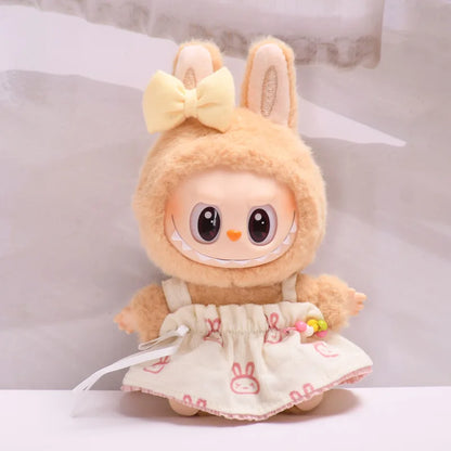 Second generation labubuBU sitting party vinyl blind box LABUBU holiday clothes cute skirt instead of baby clothes cute.