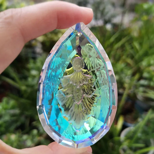 Color Crystal Prism Suncatcher Hanging Evergreen Tree Pendant Chandelier Parts DIY Craft Home Wedding Window Decoration Figurine