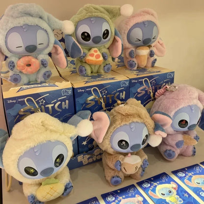 Copy Disney Stitch Eat Something Before Sleep Series Vinyl Blind Box Kawaii Stitch Figure Blind Box Desk Decor Ornament Gift