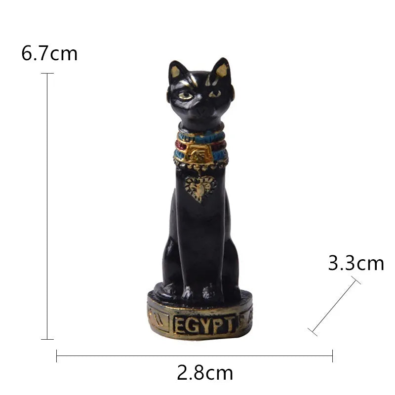 Cat Statue Ornament Egyptian  Figurine  Decoration Vintage  Goddess  Home Garden
