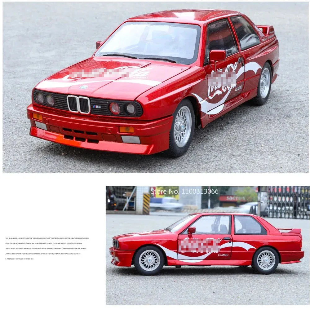 1:24 M3 RX7-FC Models Cars Toy Alloy Diecast 4 Doors Opened Miniature Car with Light Music Vehicle Boys Festival Gifts