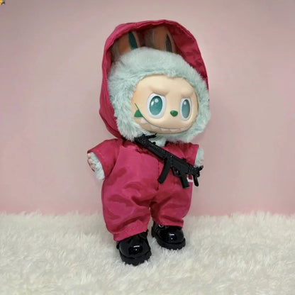 17cm Doll Clothes Outfit Accessories for The Monster Korea Kpop Lafufu Idol V1 V2 V3 Commando Jacket Clothing Pendant