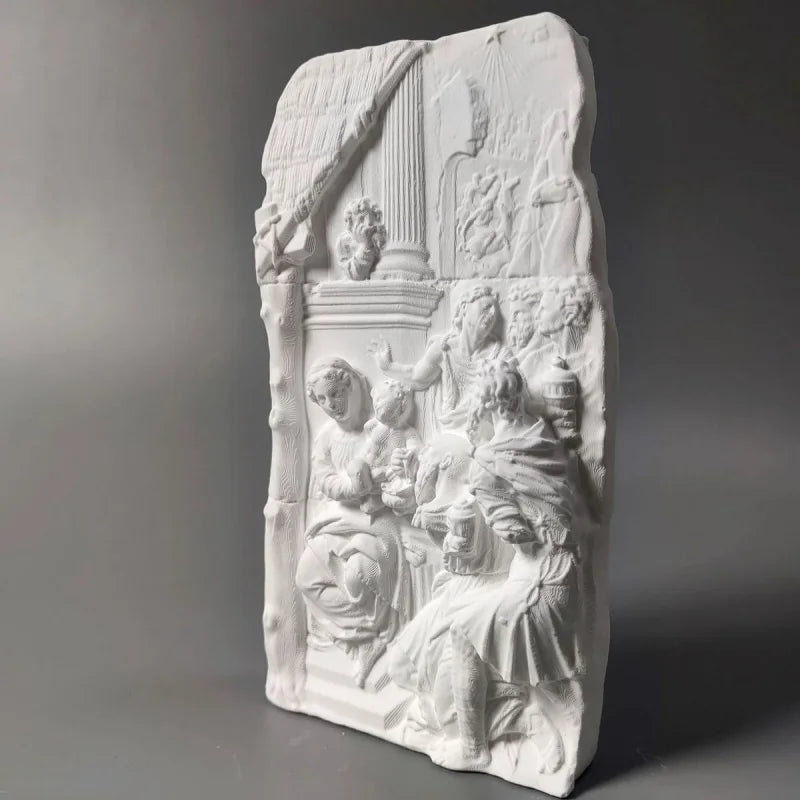 "Adoration Of The Magi" Gypsum Model Desktop Ornaments Art Figurine Modern Home Luxury Decoration Livingroom Sculpture Crafts