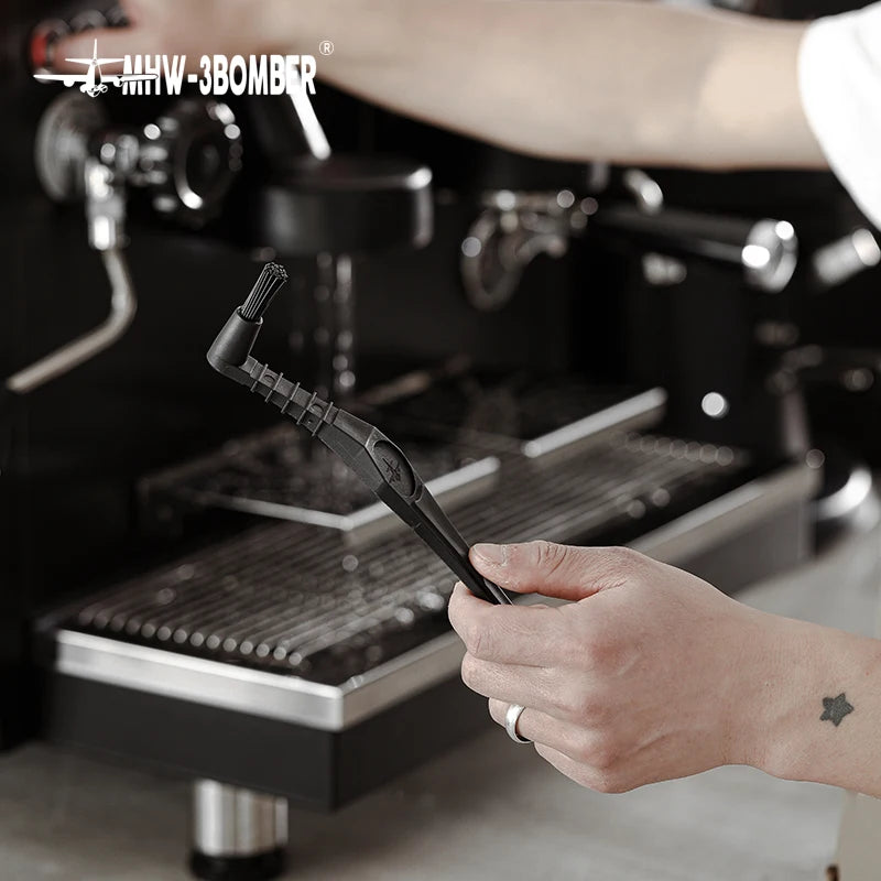 Kaffeemaschinen-Reinigungsbürsten-Set, 4-teilig, Filterkorb, Reinigungswerkzeuge, Kaffeemühle, Staubbürsten, schickes Espresso-Zubehör
