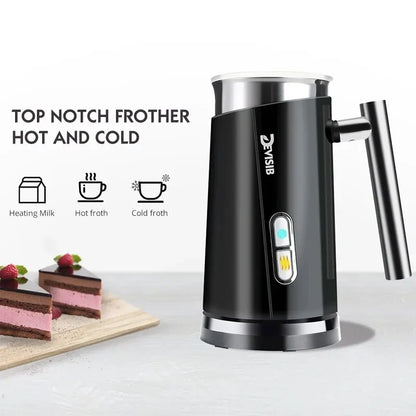 DEVISIB Automatischer Milchaufschäumer, elektrisch, heiß und kalt, für die Zubereitung von Latte, Cappuccino, Kaffee, Aufschäumen, Schäumer, Küchengeräte