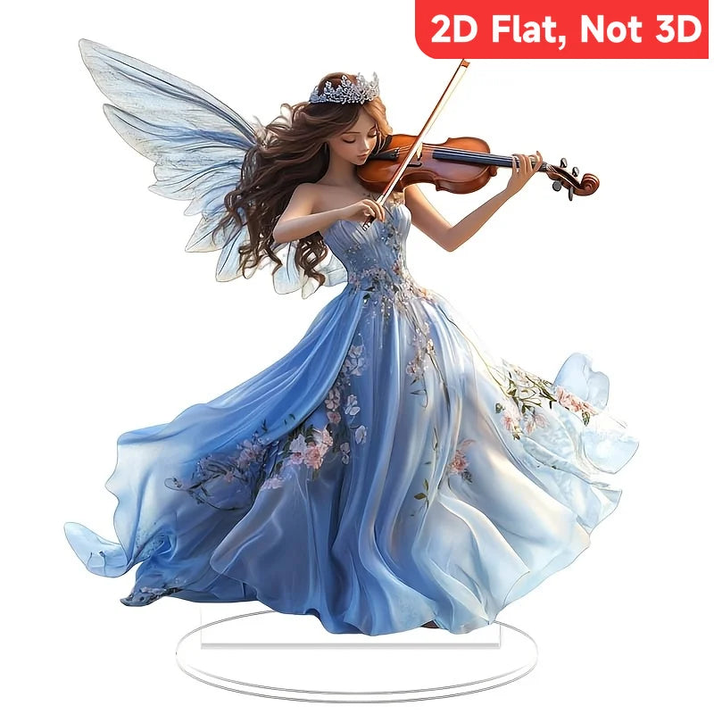 1PC Fairy Violin Ornament - A Versatile Desktop Decoration Suitable for Home, Windows, and Parties - Perfect for Christmas