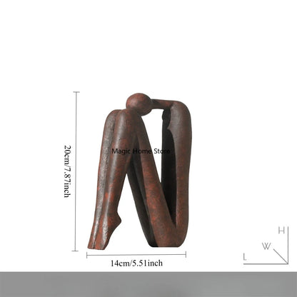Creative Abstract Figure Statue Home Decor Nordic Modern Decorative Figurines For Interior Creative Office Living Decoration