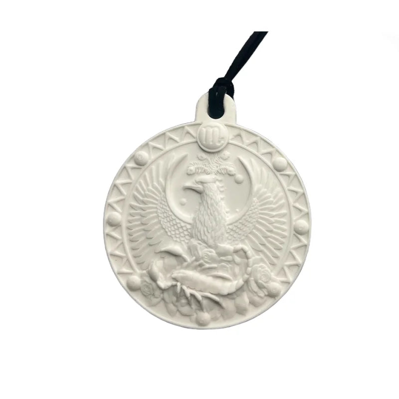 Twelve Zodiac Signs Gypsum Aromatherapy Pendant Car Wardrobe Indoor Modern Art Diffuser Stone Decoration Accesorios Items Gifts