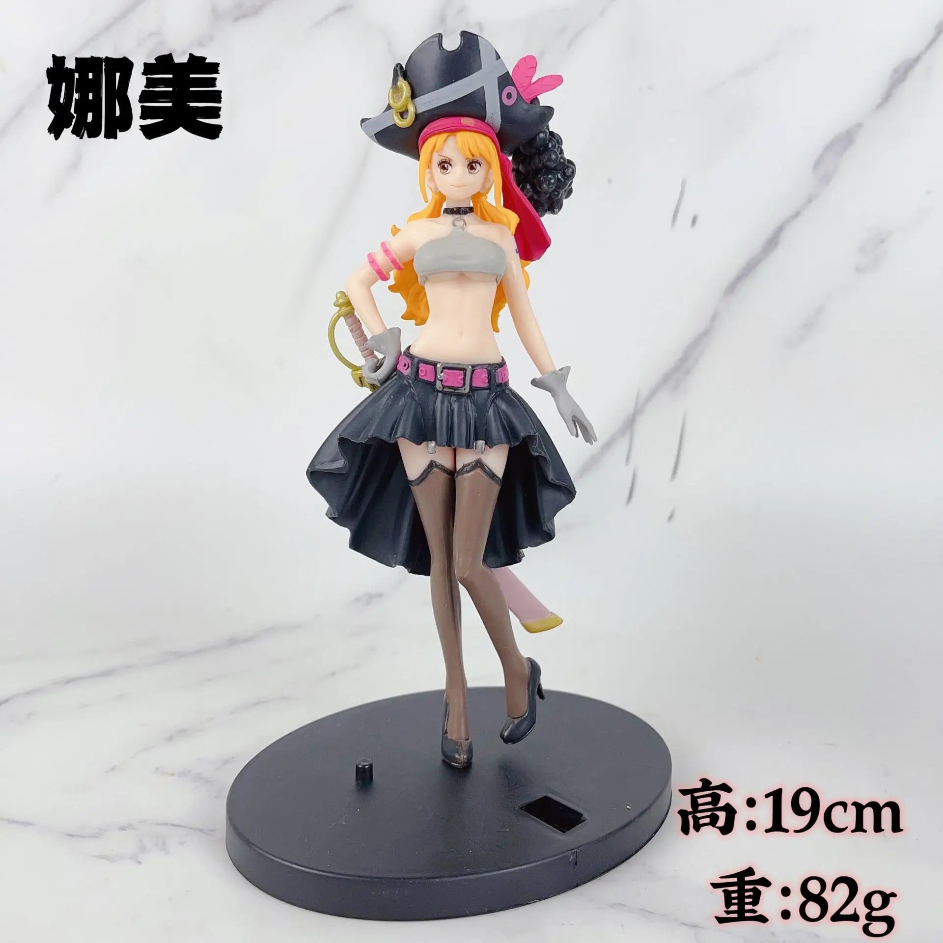 19CM Anime One Piece Action Figure Nami Black Clothes ONE PIECE FILM RED Sexy Girls Figurine PVC Collectible Model Toy Kid Gift