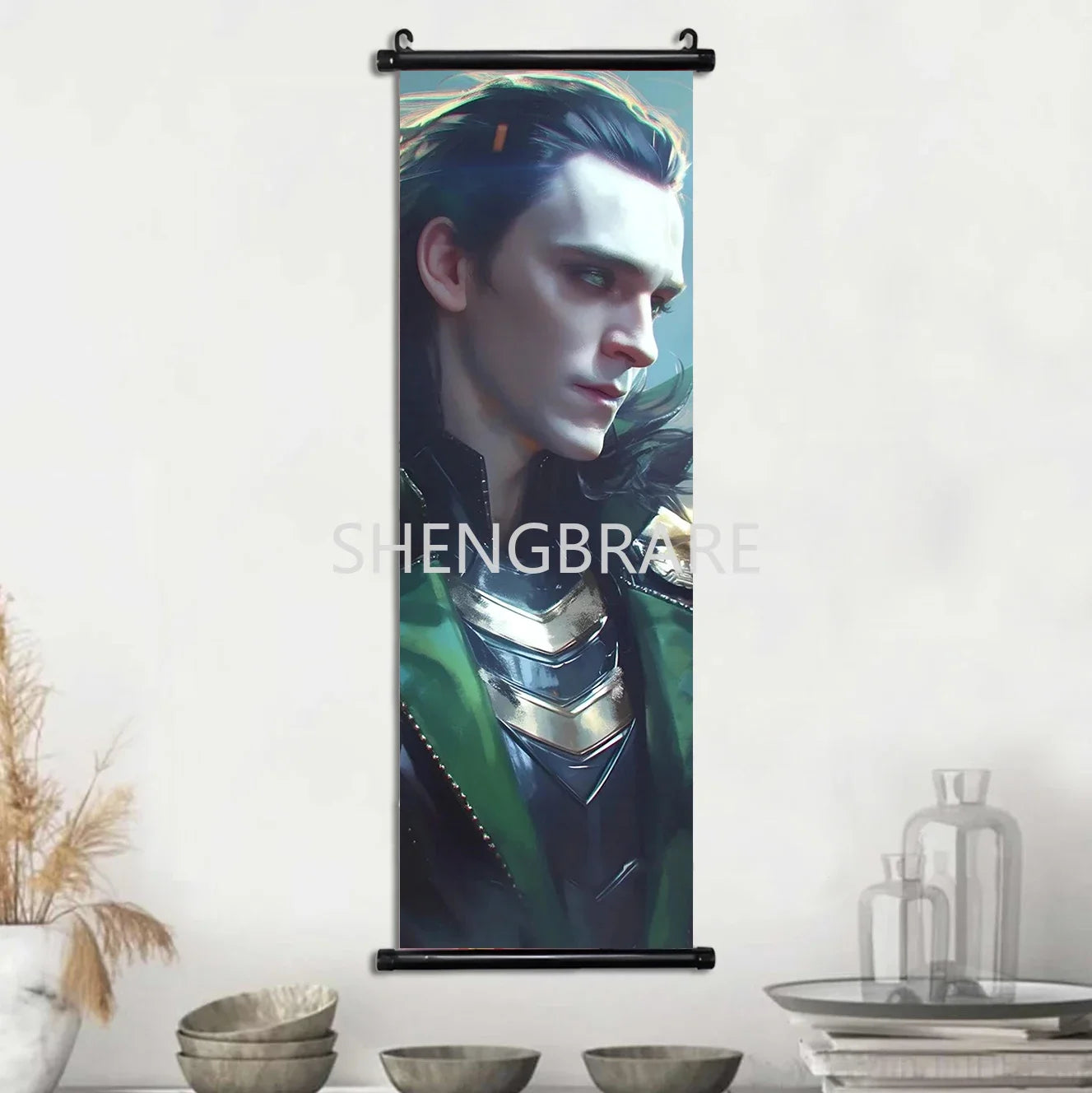 Marvel The Avengers Movie Loki Hanging Scroll Poster Artwork Home Decoration Decor Avengers Wallpaper Canvas Painting Print Gift