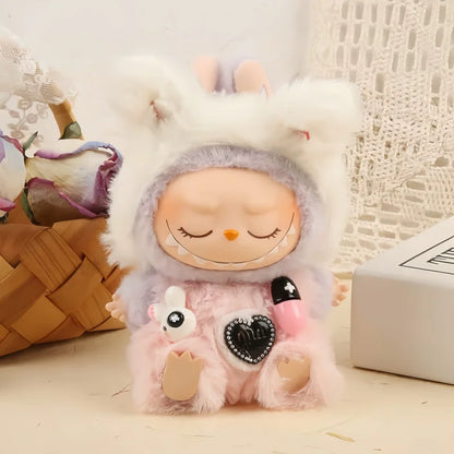 New Hot Lafufu  Dolls Sitting Party Clothing Outfit 17cm Mini Plush Doll'S Clothes Bear Rabbit Bib Pants Overalls Accessories