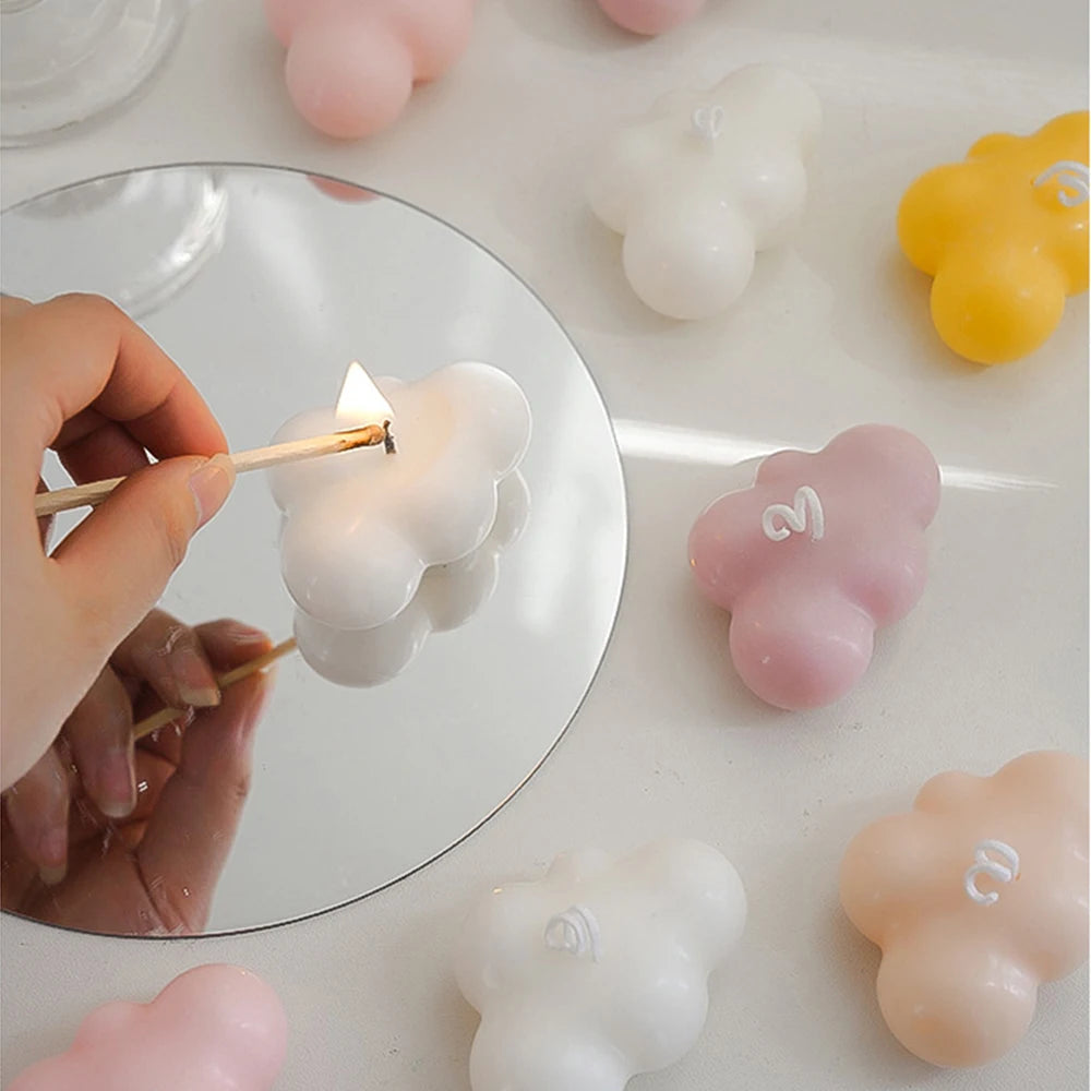 Cloud Shape Scented Aromatic Candles Natural Soy Wax Candles Peach Oolong Aromatherapy Candle Wedding Home Decoration Gift Box