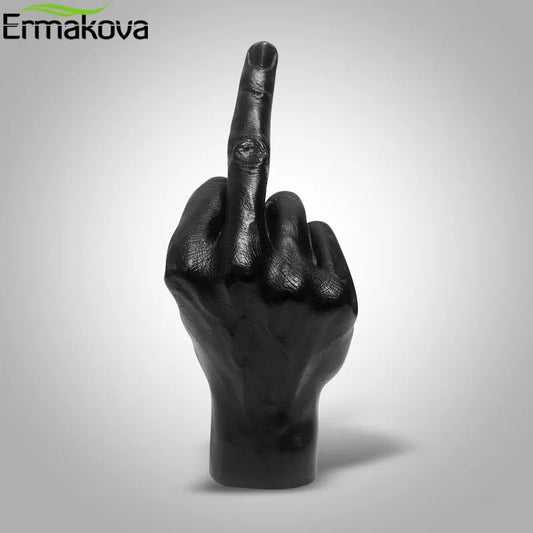 ERMAKOVA – Statue personnalisée du doigt du milieu, ornement, accessoires de décoration pour la maison et le bureau, Figurines artisanales en résine pour le salon