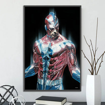 DC Heroes Ross Edition Superman Self-adhesive Poster Movie Wallpaper Figures Home Decoration Painting Wall Art Bedroom Cartoons