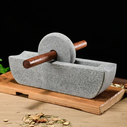 Stone mill Dynasty tea mill small stone mortar pounding mortar rolling mill point tea matcha tea powder tea cakegrinding machine