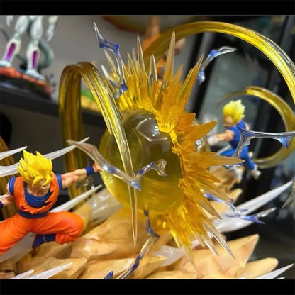 Dragon Ball Z Figure Super Saiyan 2 Goku Vs Majin Vegeta  Action Figurine 18cm Game Children Toys Anime Decoartion Son Goku Gift