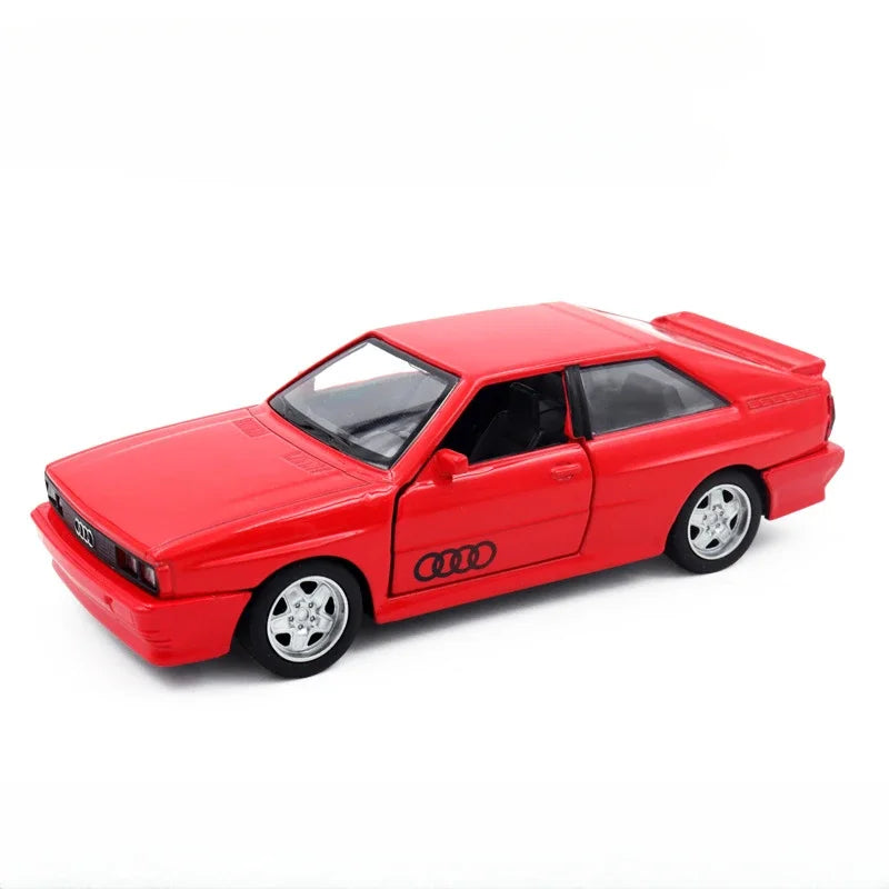 1:36 Audi Quattro 1980 Alloy Car Models Toy Diecasts Vehicles Model Doors Opened Pull Back Sport Car for Adult Collection Gifts