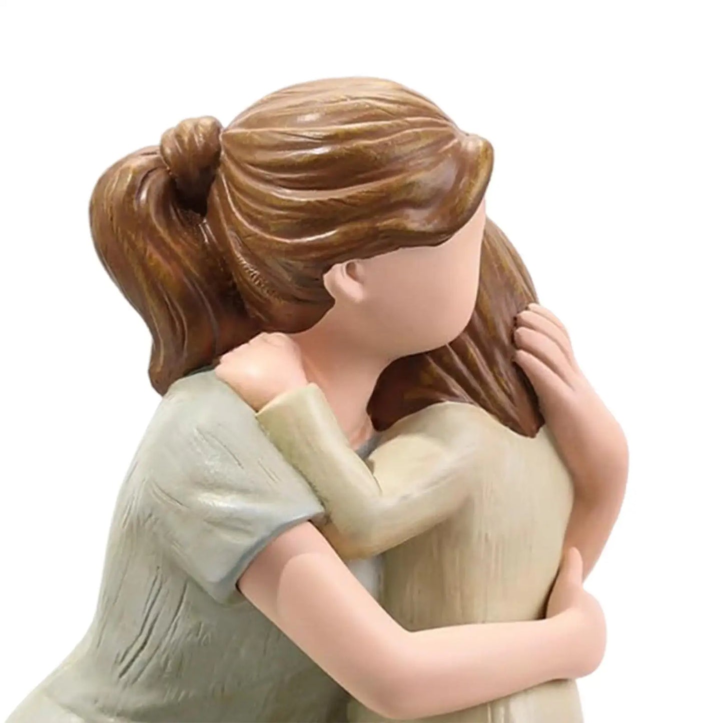 Mom and Daughter Statue Mother's Day Gift Creative Desktop Ornament for Birthday