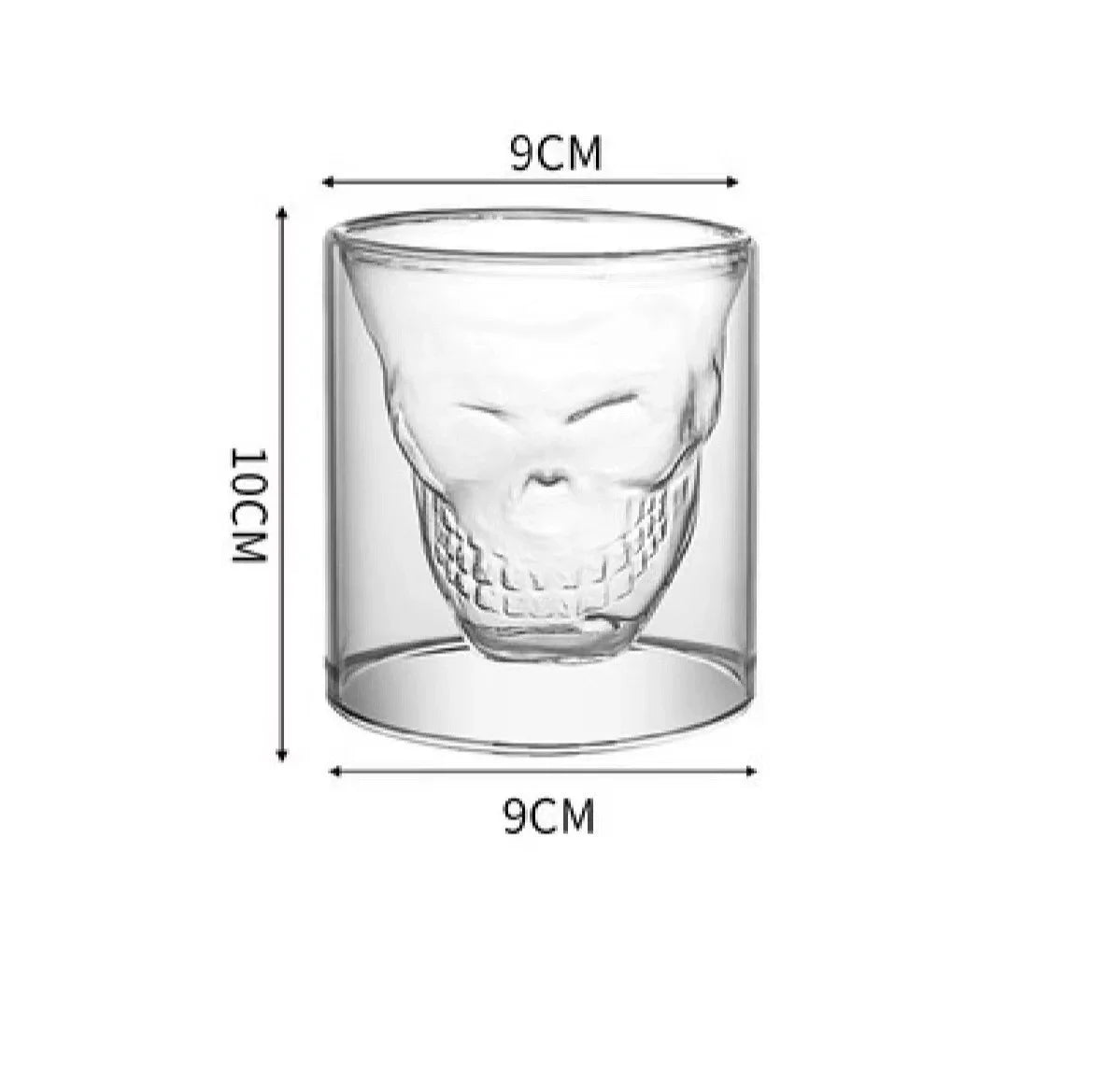 Skull Glass Cups 25/75/150/250ml Crystal Clear Creative Designer Party Bar Vodka Beer Drinking Glasses Unique Novelty Gift