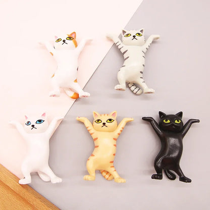 Dancing Cat Pen Tray Cartoon Cute Animal Figure Statues Ins Desktop Decoration Cat Headphones Pencil Holder Decor Home Ornament