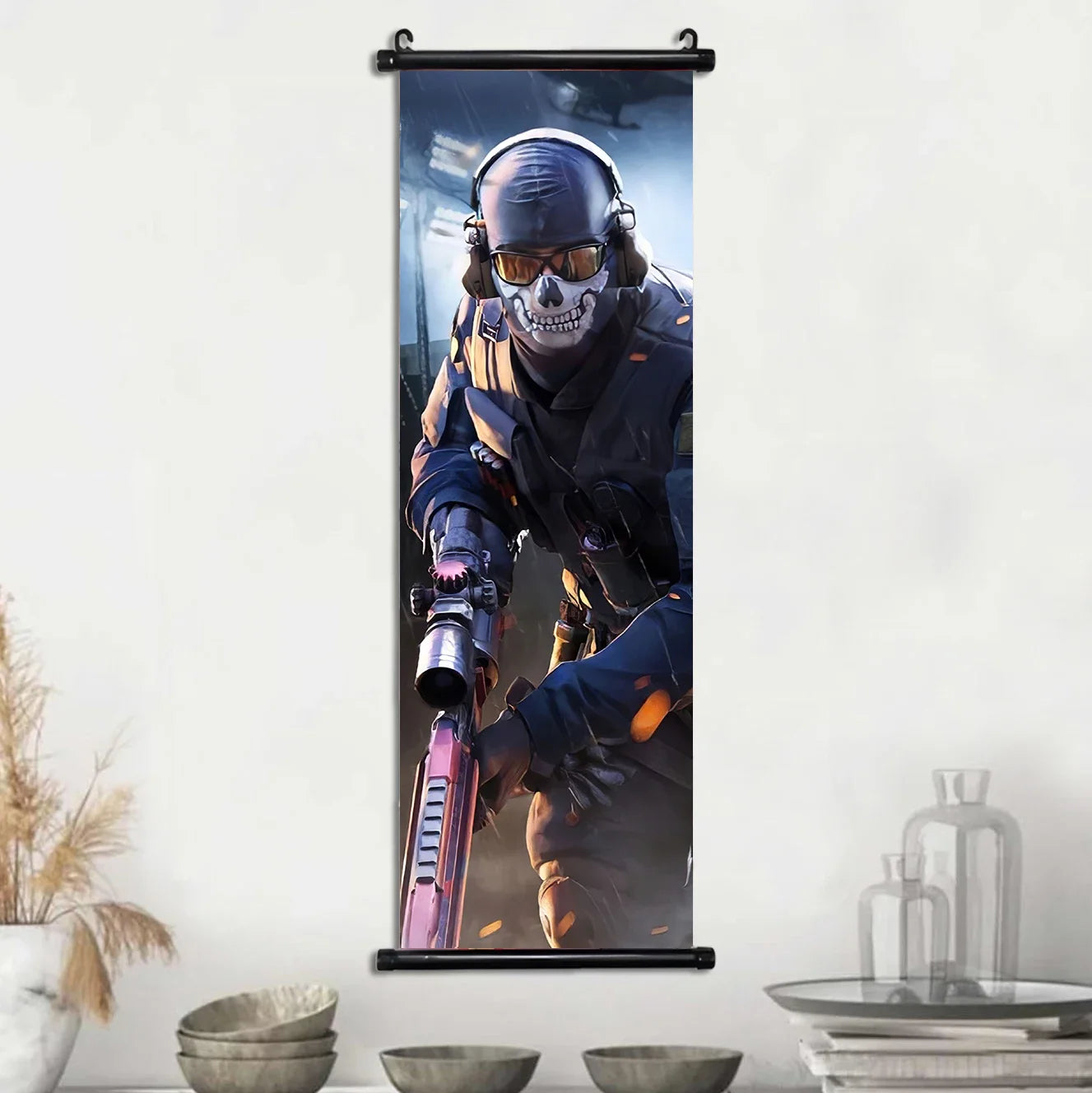 HD Hanging Scroll Call Of Duty Painting Modern Wall Artwork Simon Riley Picture Print Canvas Game Poster Home Decor Living Room