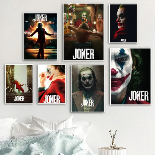 Hot J-Joker Movie Poster Home Room Decor Livingroom Bedroom Aesthetic Art Wall Painting Stickers