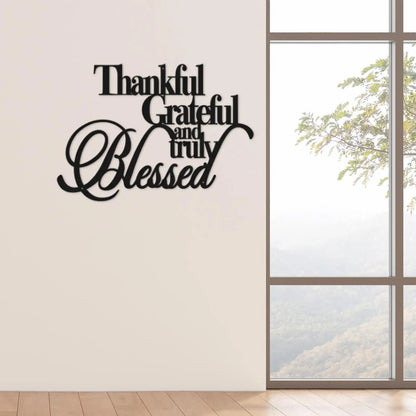 Thankful Grateful Blessed Wall Decor Hanging Ornament Creative Centerpiece Craft