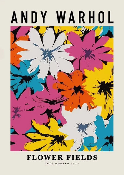 Andy Warhol Artwork Flowers Tulip Sunflowers Daisies Peony Abstract Poster Canvas Paintings Wall Art Pictures Home Decor