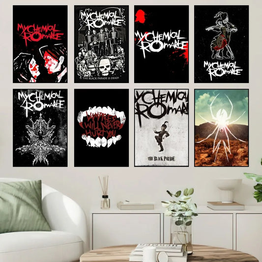 My Chemical Romance Band Poster Prints Wall Painting Bedroom Living Room Wall Sticker Office Small