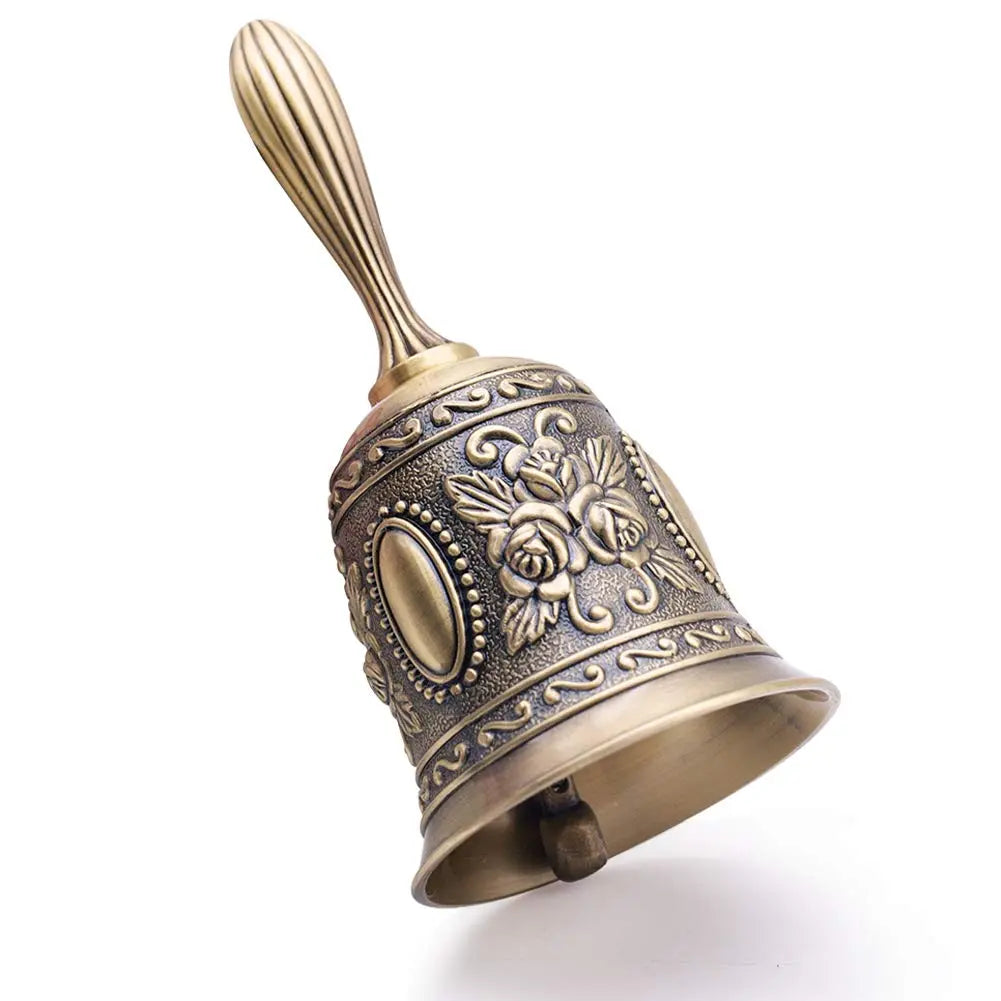 Retro Hand Call Bell Multi-Purpose Bells for Craft Wedding Decoration Alarm School Church Classroom Bar Hotel Vintage Bell 2022